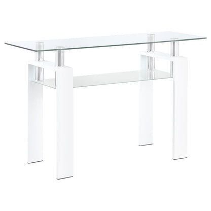 Dyer - 1-Shelf Rectangular Glass Top Table
