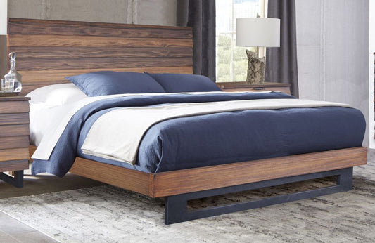QUEEN BED URBAN BROWN
