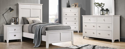 QUEEN BED, DR, MRCOTTAGE BAY WHITE