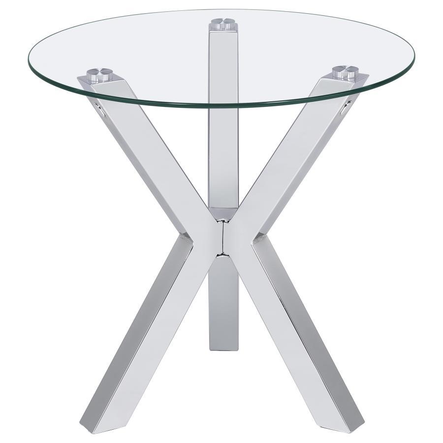 Kenzie - Round Tempered Glass Top Table
