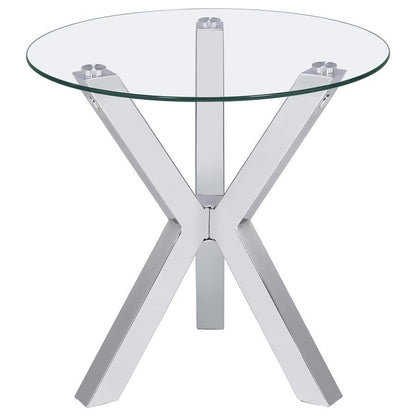 Kenzie - Round Tempered Glass Top Table