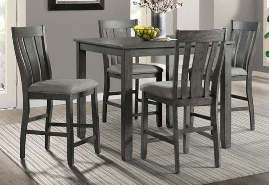 PUB TABLE W/4 CHAIRSHAWTHORNE GREY