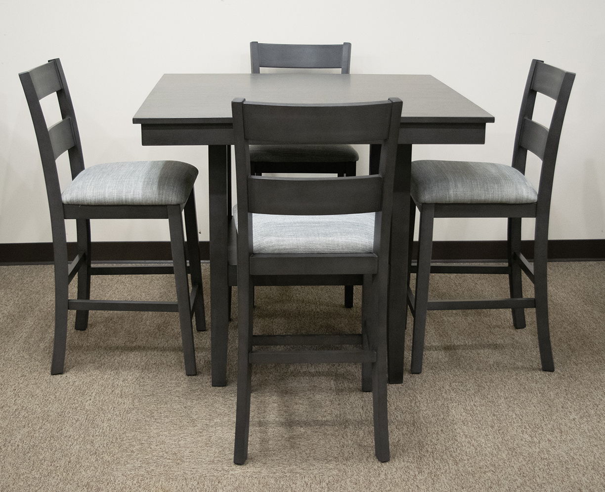 5PC PUB TABLE W/4 CHAIRSPENDLETON GREY