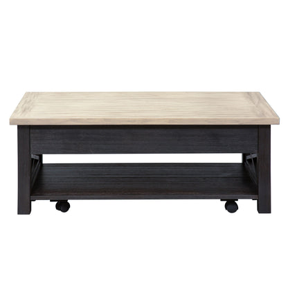 Heatherbrook - 3 Piece Table Set (1 Lift Top Cocktail 2 End Tables) - Charcoal & Ash
