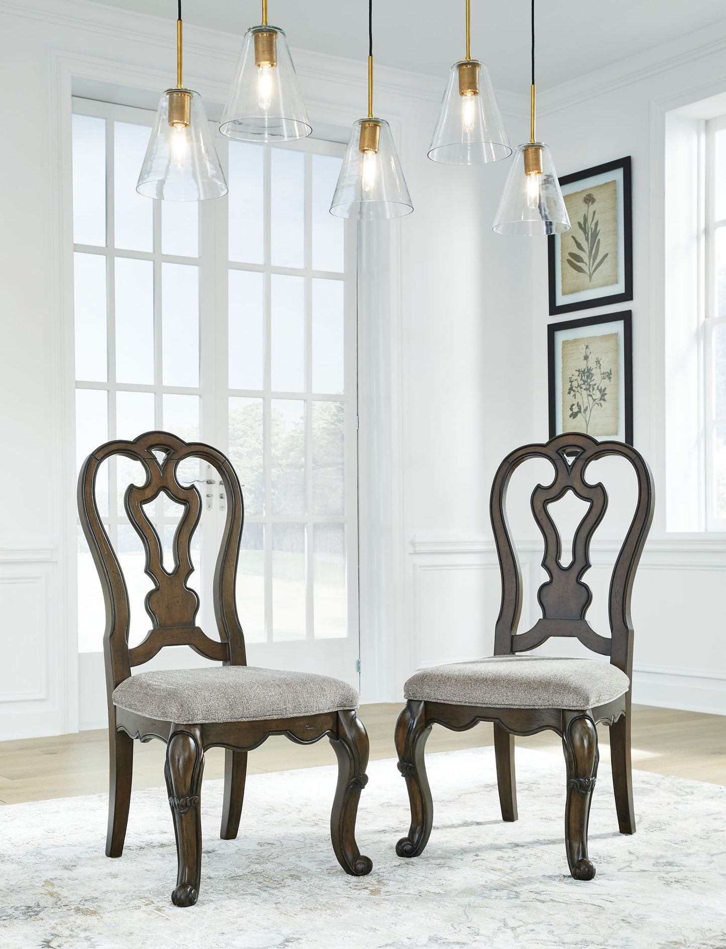 Maylee - Dining Upholstered Side Chair (Set of 2) - Dark Brown
