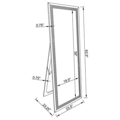 Giddish - Full Length Standing Mirror - Silver