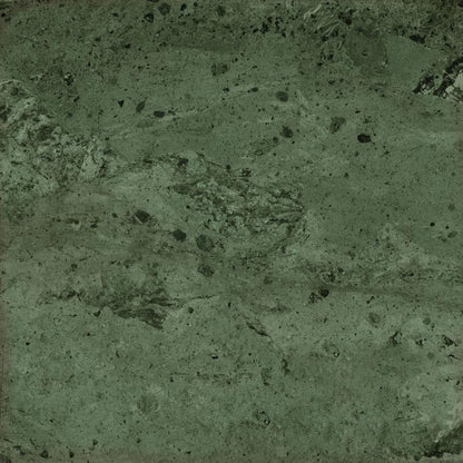 Edite - Round Marble Top Accent Side Table - Merlot