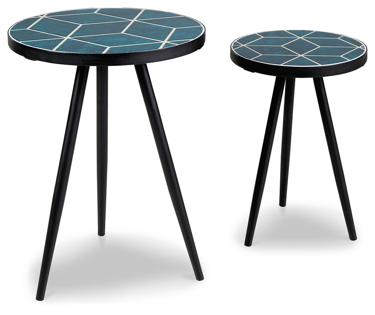 Clairbelle - Accent Table (Set of 2) - Teal