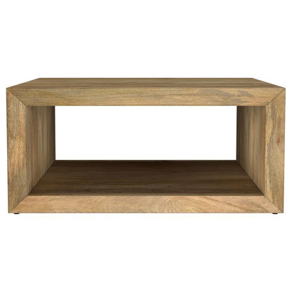 Benton - Square Solid Mango Wood Coffee Table - Natural