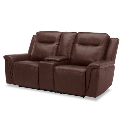 Avery - Loveseat With Console P2 - Cognac