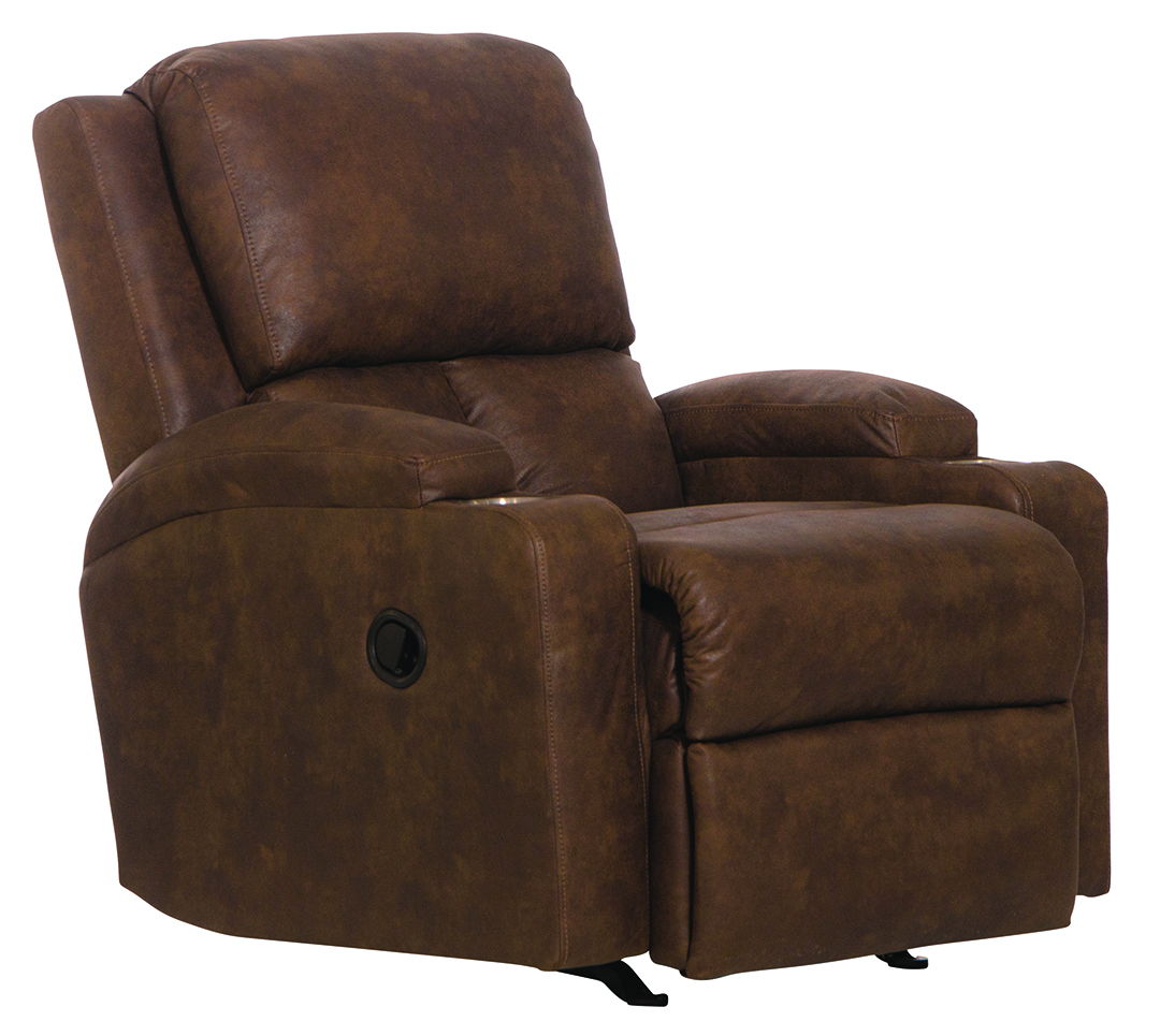 ROCKER RECLINER W/2 CUPHOLDERS KYLE WALNUT