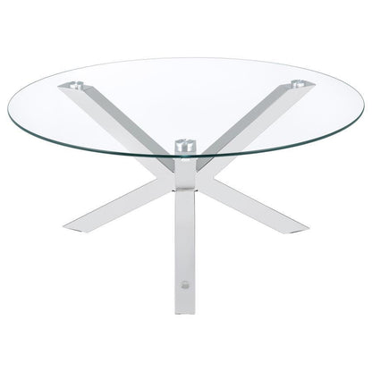 Kenzie - Round Tempered Glass Top Table