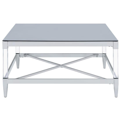 Lindley - Square Tempered Mirror Acrylic Table