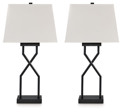 Brookthrone - Metal Table Lamp (Set of 2) - Black