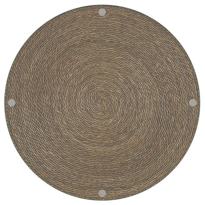 Halden - Round Woven Seagrass Accent Side Table - Light Brown