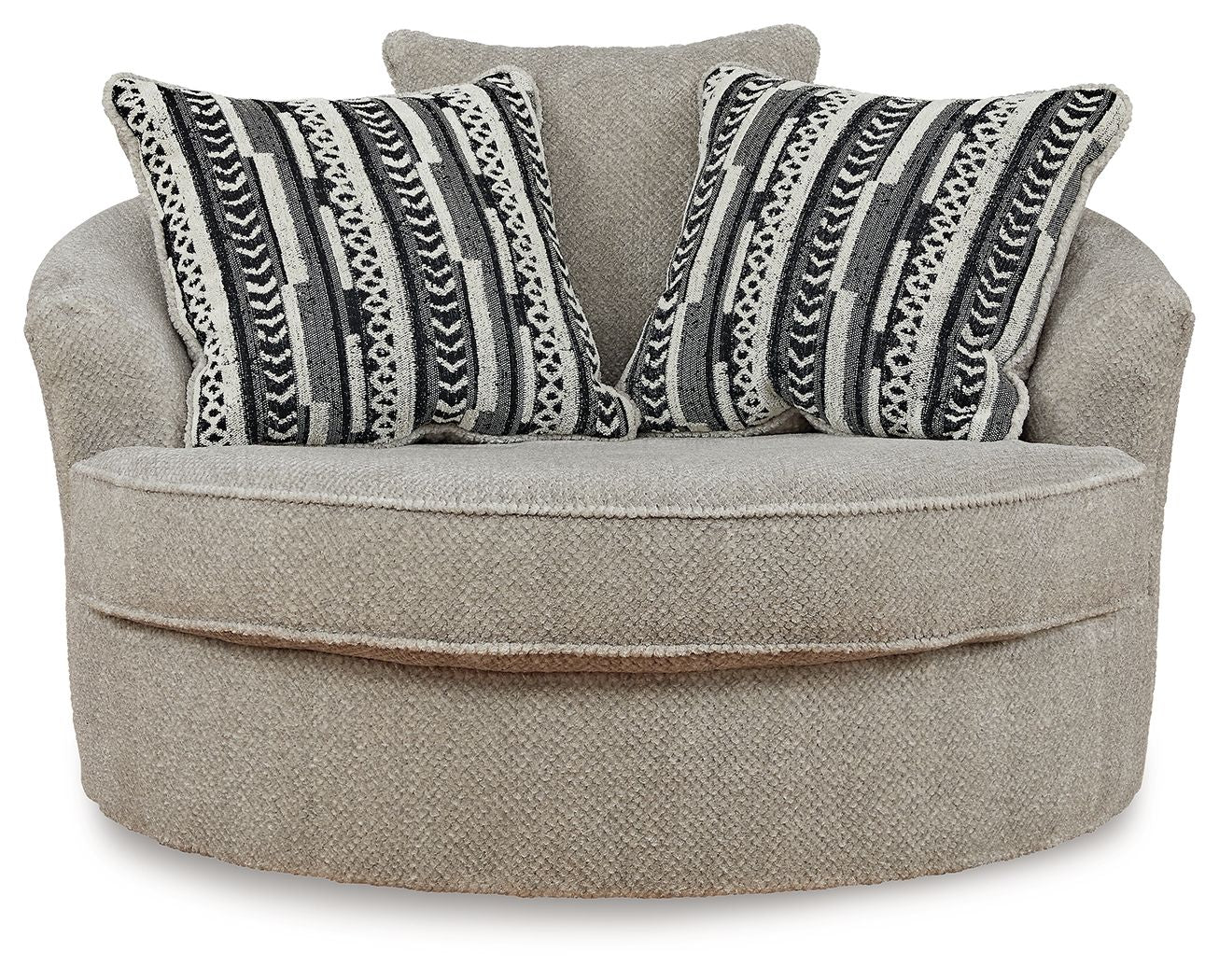 Calnita - Oversized Swivel Accent Chair - Sisal