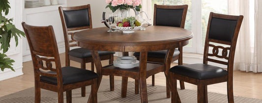 DINING TABLE & 4 CHAIRSGIA BROWN