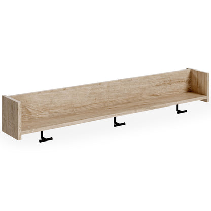 Oliah - Wall Mounted Coat Rack w/Shelf - Natural