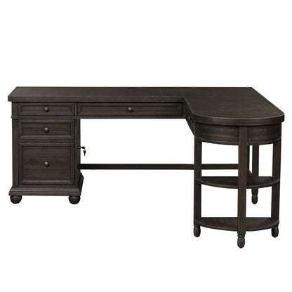 Harvest Home - L Shaped Desk - Black