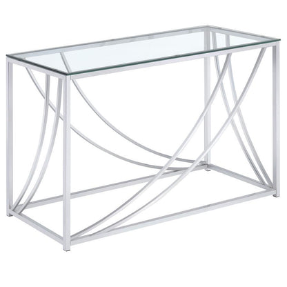 Lille - Glass Top Entryway Sofa Console Table Accents