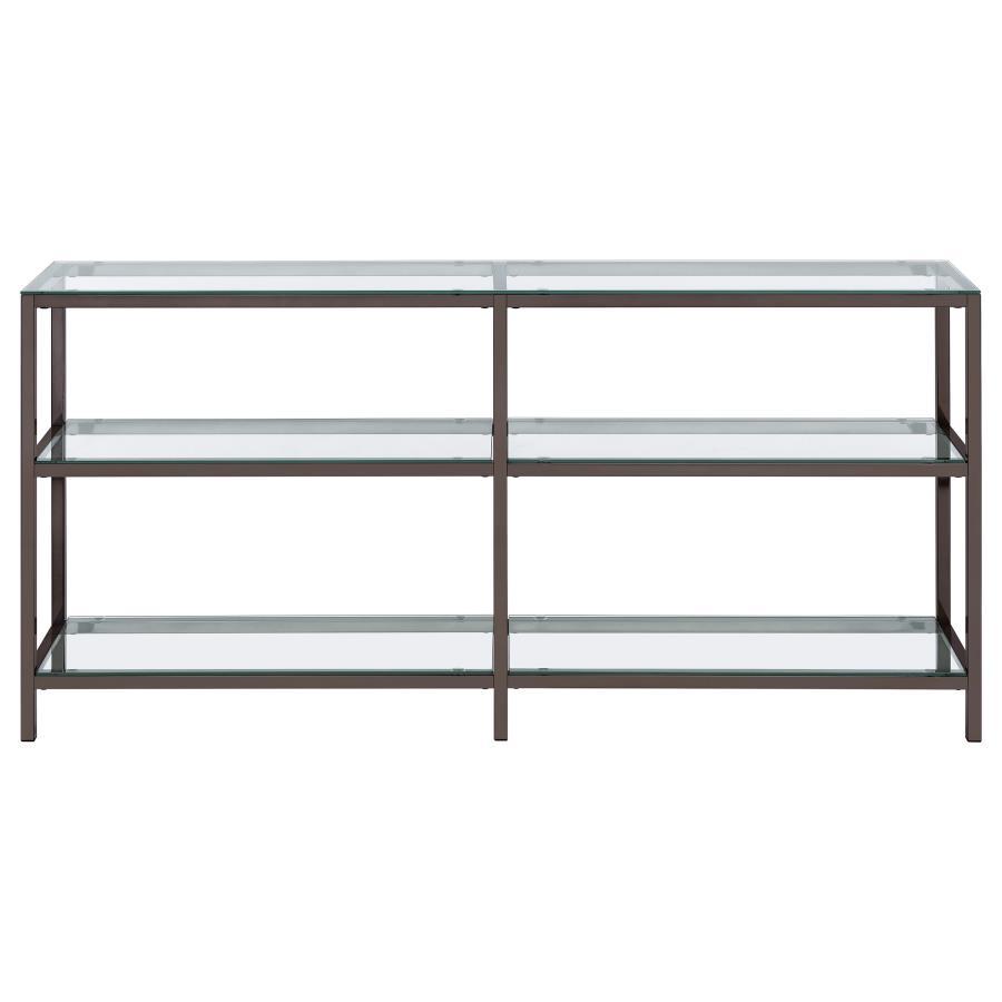 Kate - Console Bookcases - Black Nickel