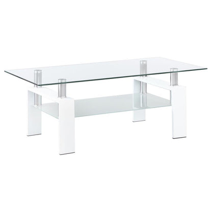 Dyer - 1-Shelf Rectangular Glass Top Table