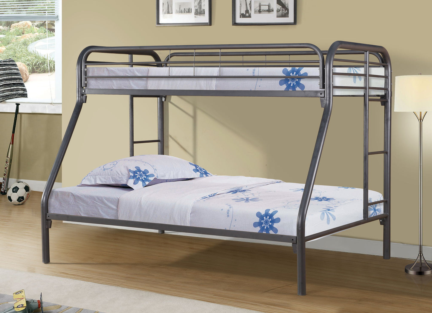 TWIN/FULL BUNKBED GREY