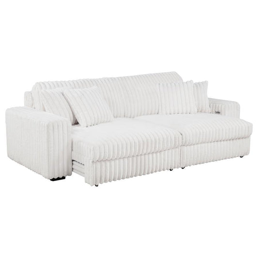 Jacana - Corduroy Upholstered Dual Power Chaise Sofa