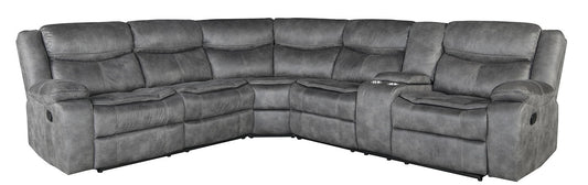 3PC SECTIONAL LAF, RAF &WEDGE DORADO CHARCOAL