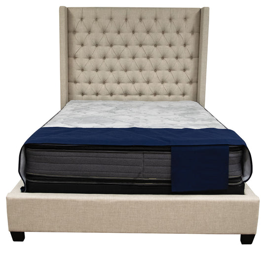 QUEEN COMPLETE UPHBED WARREN BEIGE