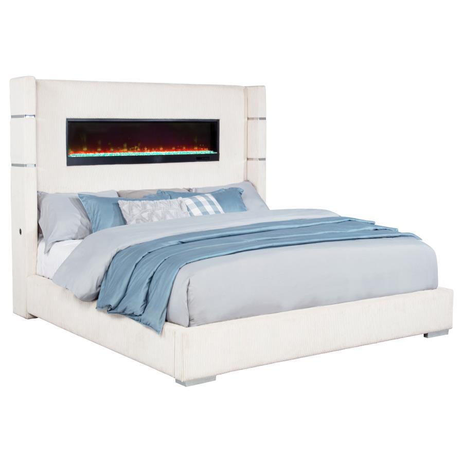 Tisdall - Upholstered Fireplace Bed
