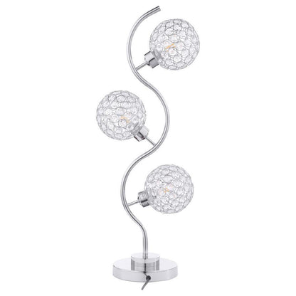 Amberley - 3-Light Curvy Metal Table Lamp Silver - Silver