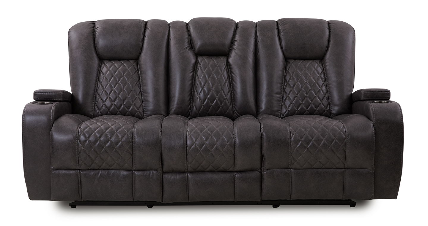 DUAL REC SOFA W/TABLE &LIGHT TRANSFORMER GRANIT
