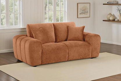 Burnett - Chenille Upholstered Wide Arm Loveseat