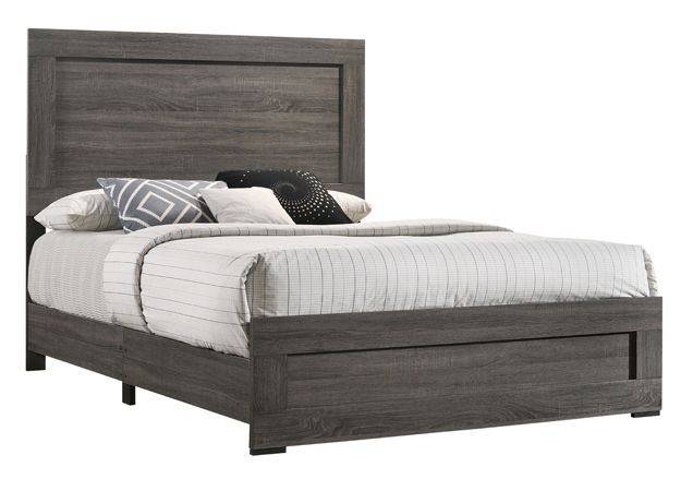 FULL HDBD, FTBD, RAILS,SLATS SALT CREEK GREY