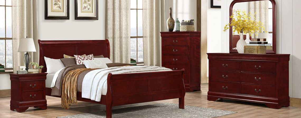 QUEEN BED, DR, MR LOUISPHILIPPE MARTINI CHERRY