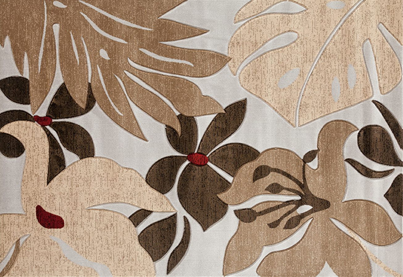 RUG LIGHT GREY/DK BROWNGLAMOR COLLECTION