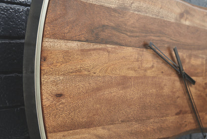 Panchali - Wall Clock - Brown / Silver Finish