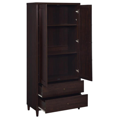 Wadeline - 2 Door Tall Accent Storage Cabinet - Rustic Tobacco