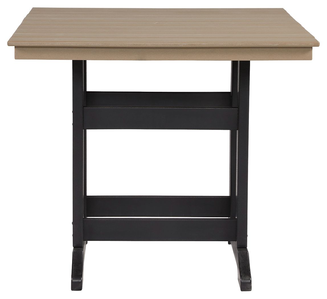 Fairen Trail - Square Counter TBL w/Umb OPT - Black / Driftwood