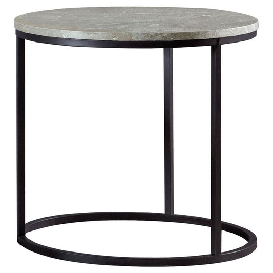Lainey - Round Faux Marble Side End Table