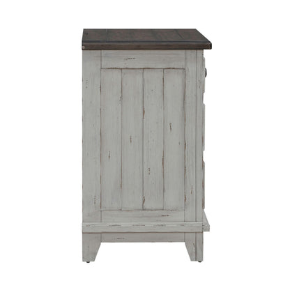 River Place - 3 Drawer Nightstand With Charging Station - White