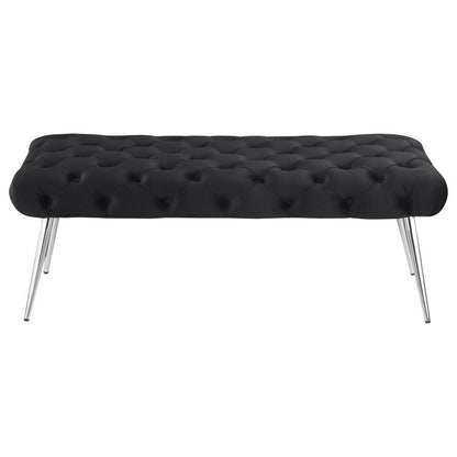Ella - Upholstered Tufted Bench Metal Legs