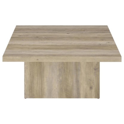 Devar - Square Engineered Wood Coffee Table - Distressed Pine