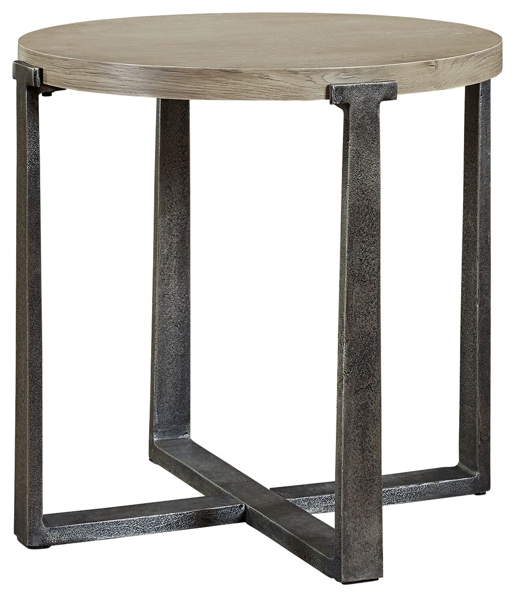 Dalenville - Round End Table - Gray
