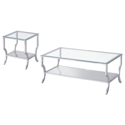 Saide - Glass Top Coffee And End Table Set