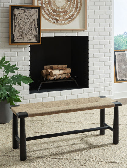 Acerman - Accent Bench - Black / Natural