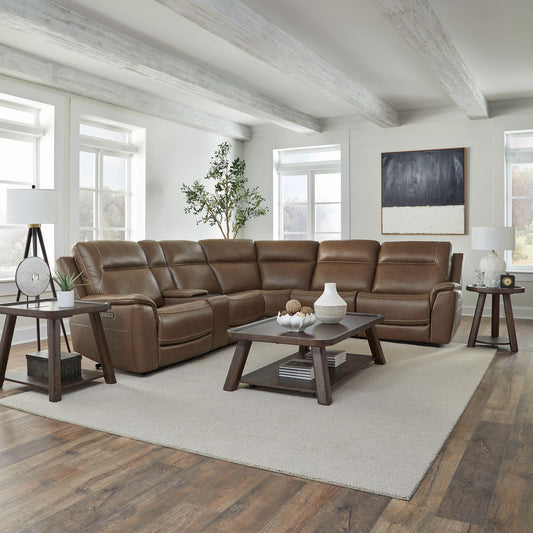 Collins - 6 Piece Sectional - Brown