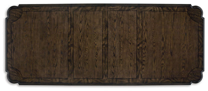 Maylee - 11 Pc. - Dining Extension Table, 4 Side Chairs, 2 Arm Chairs, Storage Bench, Buffet And Hutch - Dark Brown