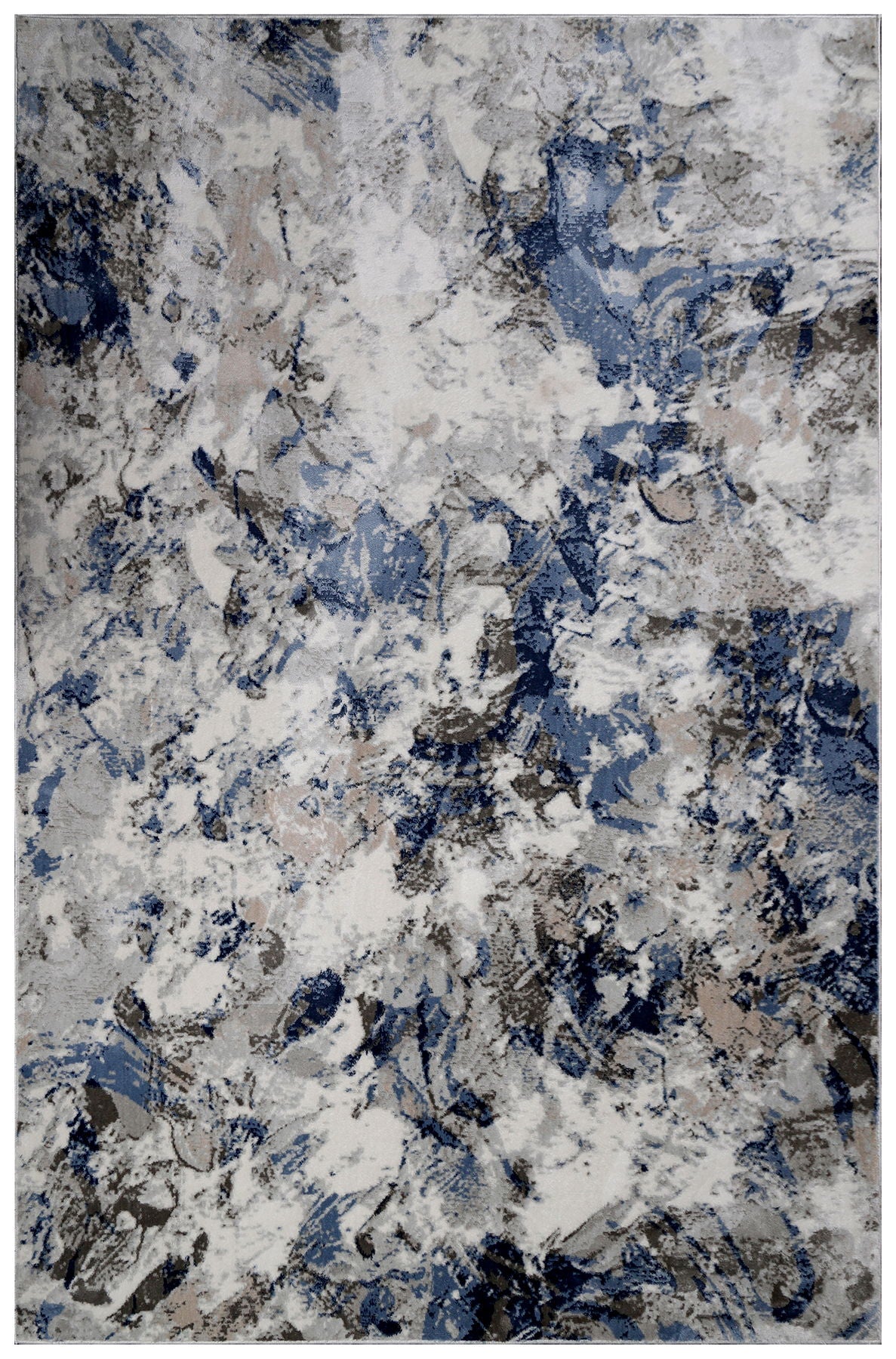 RUG CREAM/BLUE TRENDYCOLLECTION